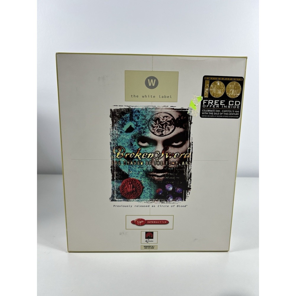 Broken Sword ~ The Shadow of the Templars Big Box PC ~ The White Label ~ New